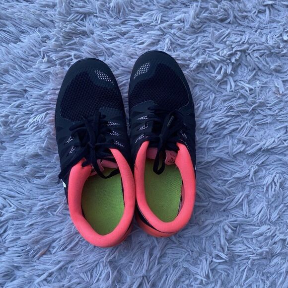 Nike 5.0 Black‎ Orange Size 7 Y Women’s Lace Up Athletic Shoes Pre Owned - Picture 2 of 16
